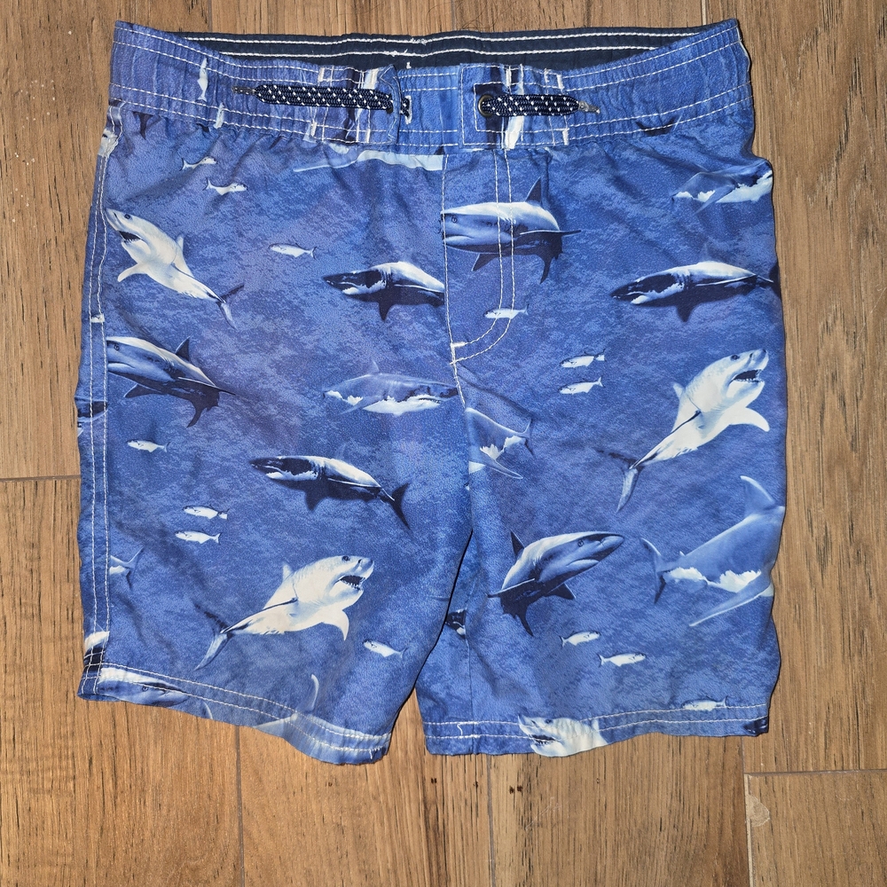 Carter's Blue Shark Pattern Swim Trunks